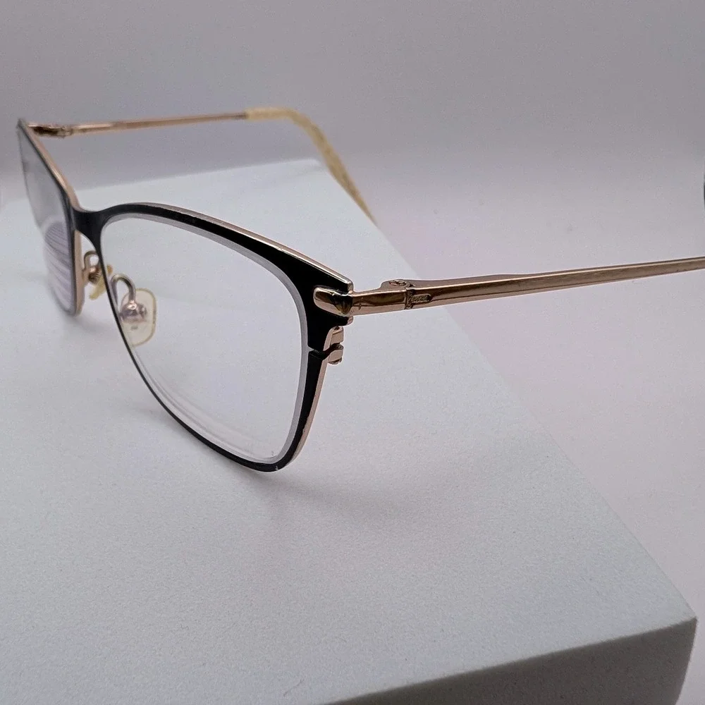 Ted Baker London B239 NAV Navy Gold Cat Eye Eyeglass Frames 51-16-135 Women